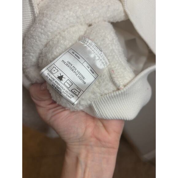 Lafayette 148 New York Women's Zip Blazer Cream Tweed Jacket Leather Trim Size 8 - Picture 3 of 7